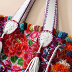 Half - moon Ibiza Bag Pom Pom Trimmed XL - Thailand Bags La Vie Bien Half - moon Ibiza Bag Pom Pom Trimmed XL - Thailand