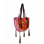 Half - Moon Ibiza Vintage Leather Boho Moon Shoulder Bag - Thailand Bags La Vie Bien Half - Moon Ibiza Vintage Leather Boho Moon Shoulder Bag - Thailand