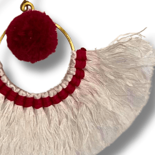 Half Moon Tassel Earrings - Thailand Jewelry La Vie Bien Half Moon Tassel Earrings - Thailand