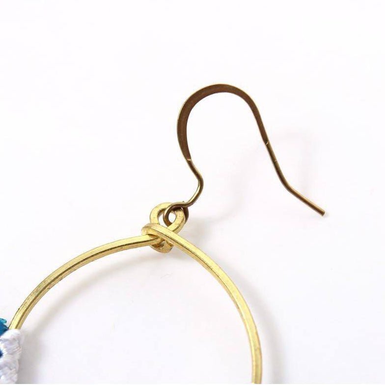 Half Moon Tassel Earrings with Wax String - Thailand Earrings La Vie Bien Half Moon Tassel Earrings with Wax String - Thailand