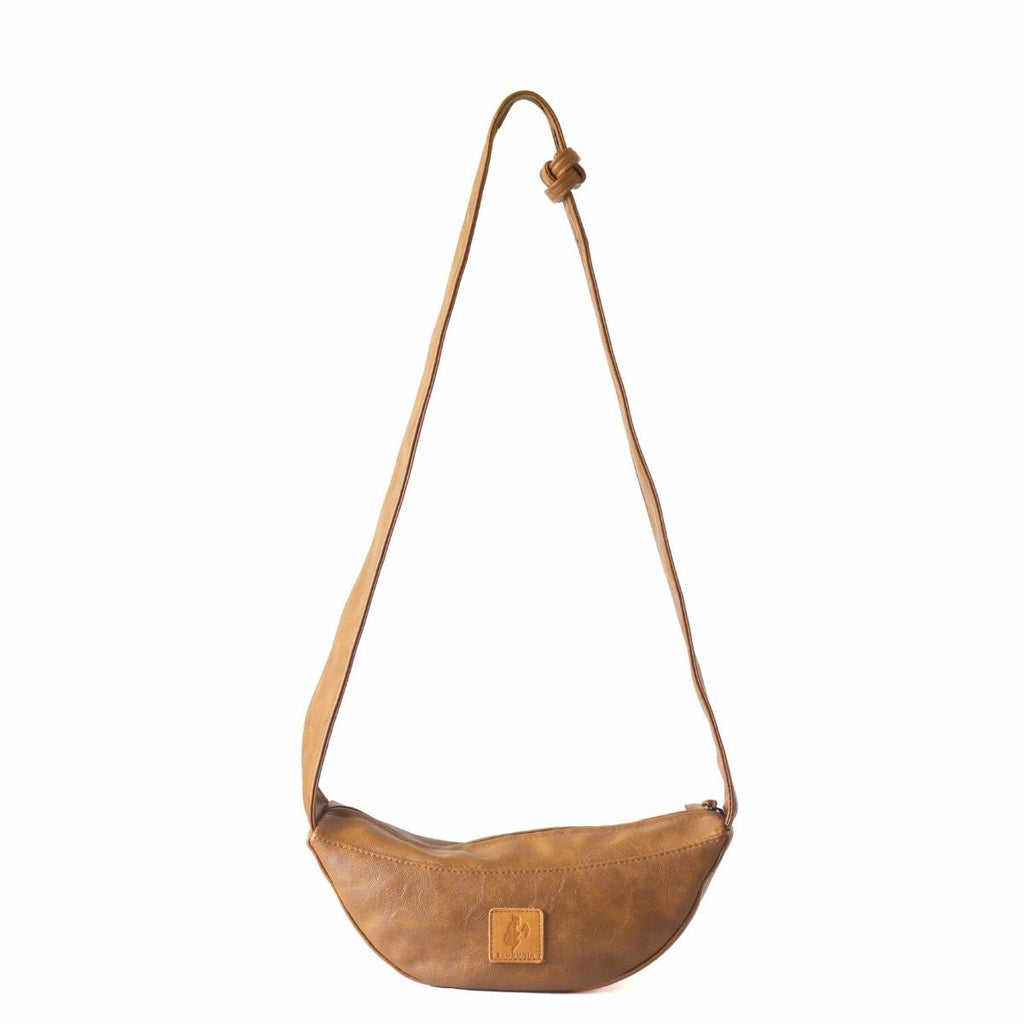 Half Moon Vegan Leather Crossbody Bag Crossbody Bags La Vie Bien Half Moon Vegan Leather Crossbody Bag