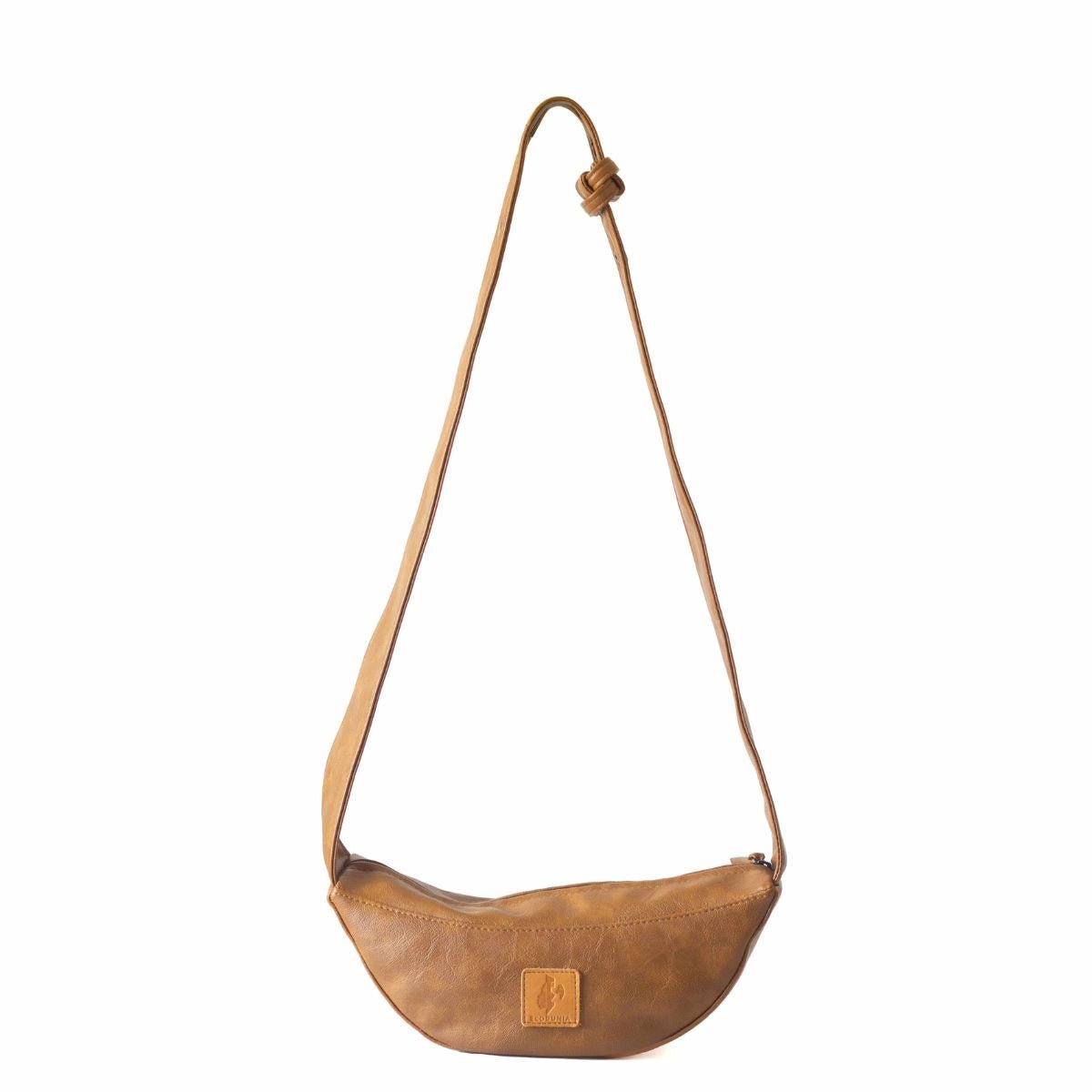 Half Moon Vegan Leather Crossbody Bag Crossbody Bags La Vie Bien Half Moon Vegan Leather Crossbody Bag