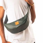 Half Moon Vegan Leather Crossbody Bag Crossbody Bags La Vie Bien Half Moon Vegan Leather Crossbody Bag