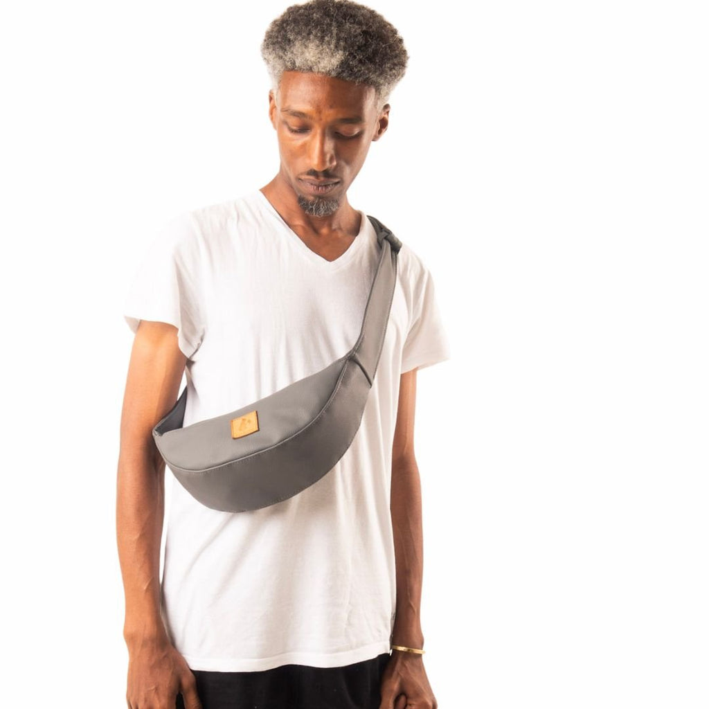 Half Moon Vegan Leather Crossbody Bag Crossbody Bags La Vie Bien Half Moon Vegan Leather Crossbody Bag