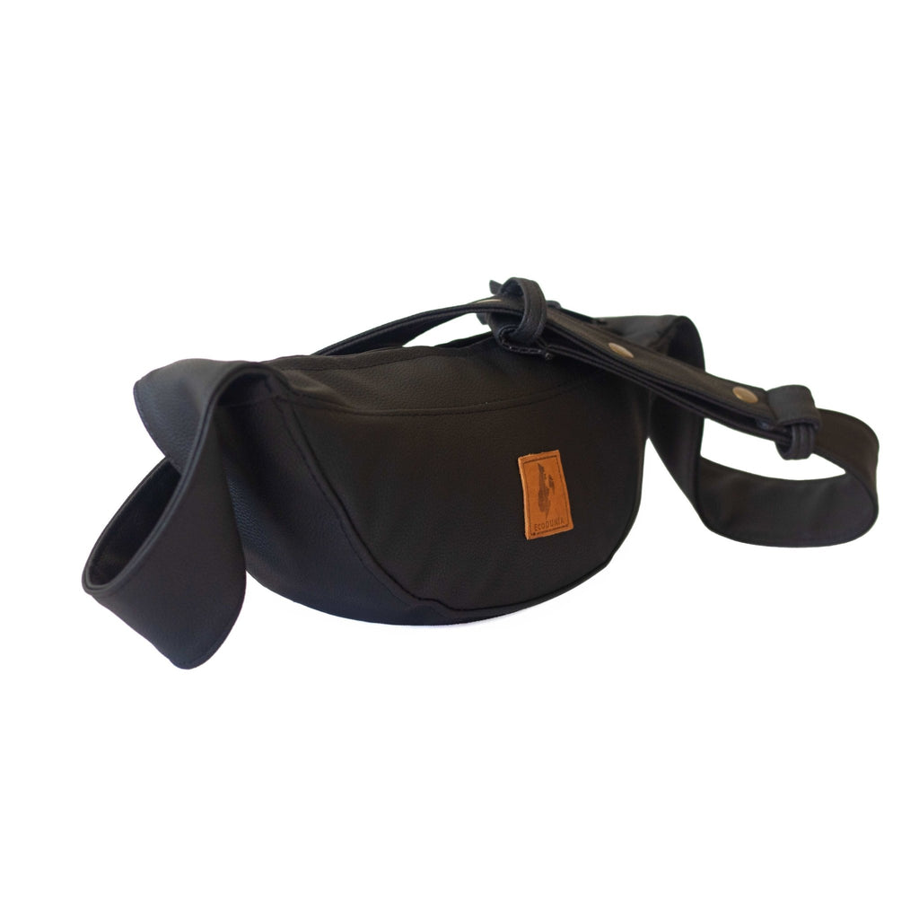 Half Moon Vegan Leather Crossbody Bag Crossbody Bags La Vie Bien Half Moon Vegan Leather Crossbody Bag