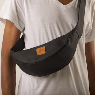 Half Moon Vegan Leather Crossbody Bag Crossbody Bags La Vie Bien Half Moon Vegan Leather Crossbody Bag