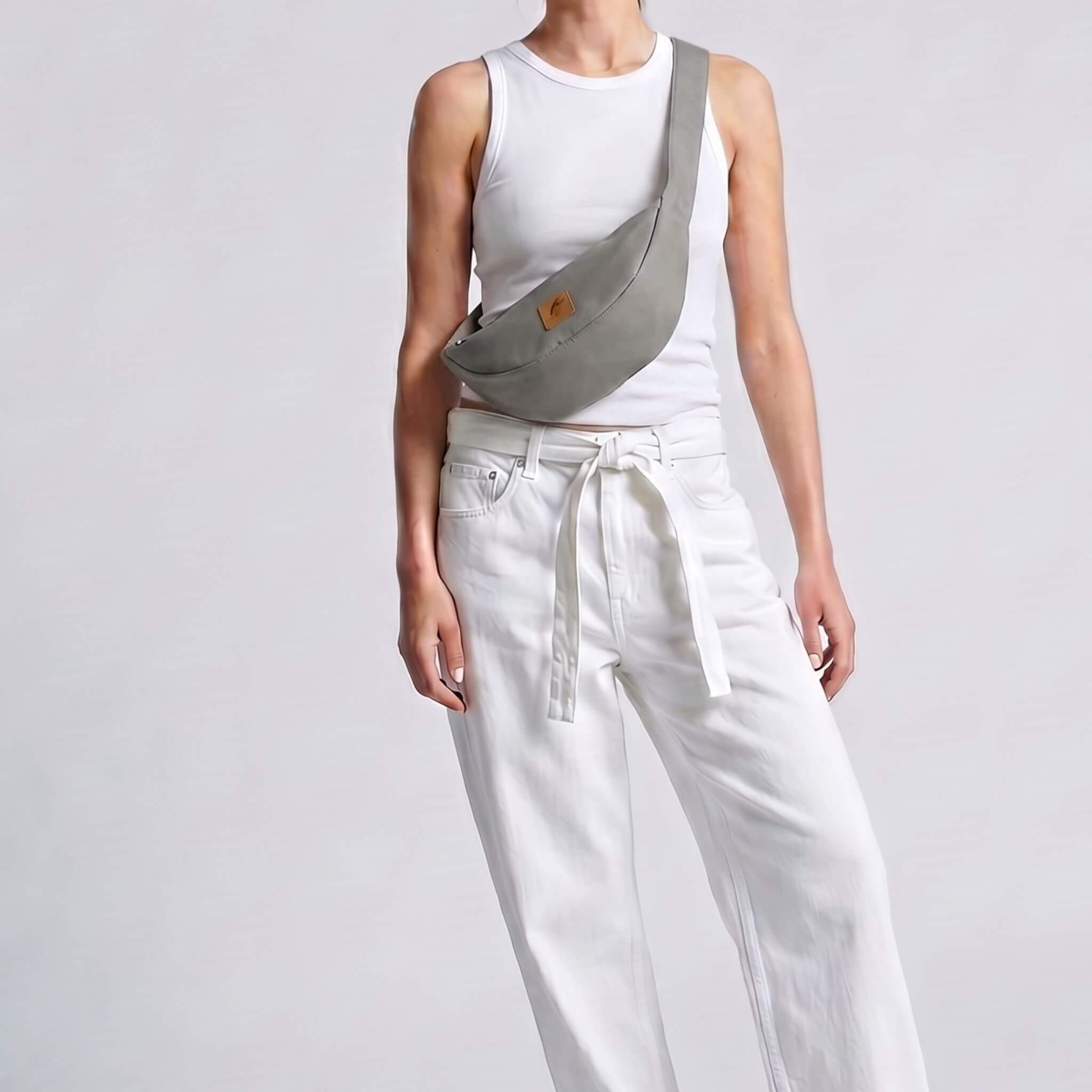 Half Moon Vegan Leather Crossbody Bag Crossbody Bags La Vie Bien Half Moon Vegan Leather Crossbody Bag