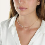 Half Pearls Half Paperclip Angel Numbers Necklace La Vie Bien Half Pearls Half Paperclip Angel Numbers Necklace
