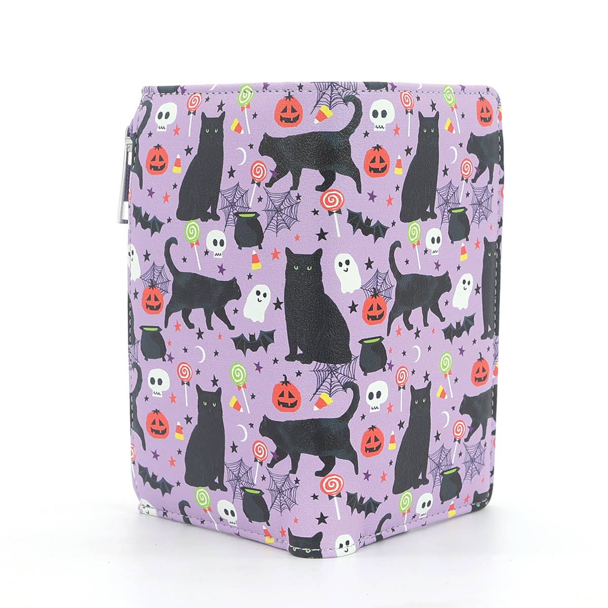 Halloween Black Cat Collage Wallet in Vinyl wallet La Vie Bien Halloween Black Cat Collage Wallet in Vinyl