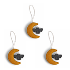 Halloween Hanging Decoration - Moons with Bats (Set of 3) by The German Christmas Shop USA