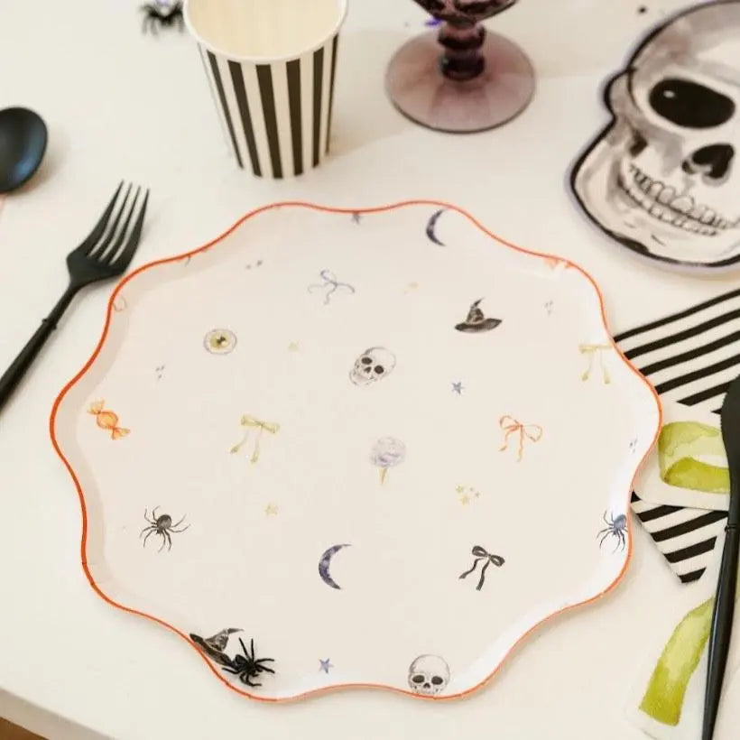 Halloween Patterned Paper Party Plate (12 Per Pack)