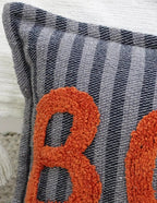 Halloween Throw Pillow Texted BOO! 14" x 24" by Vibhsa