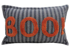 Halloween Throw Pillow Texted BOO! 14" x 24" by Vibhsa
