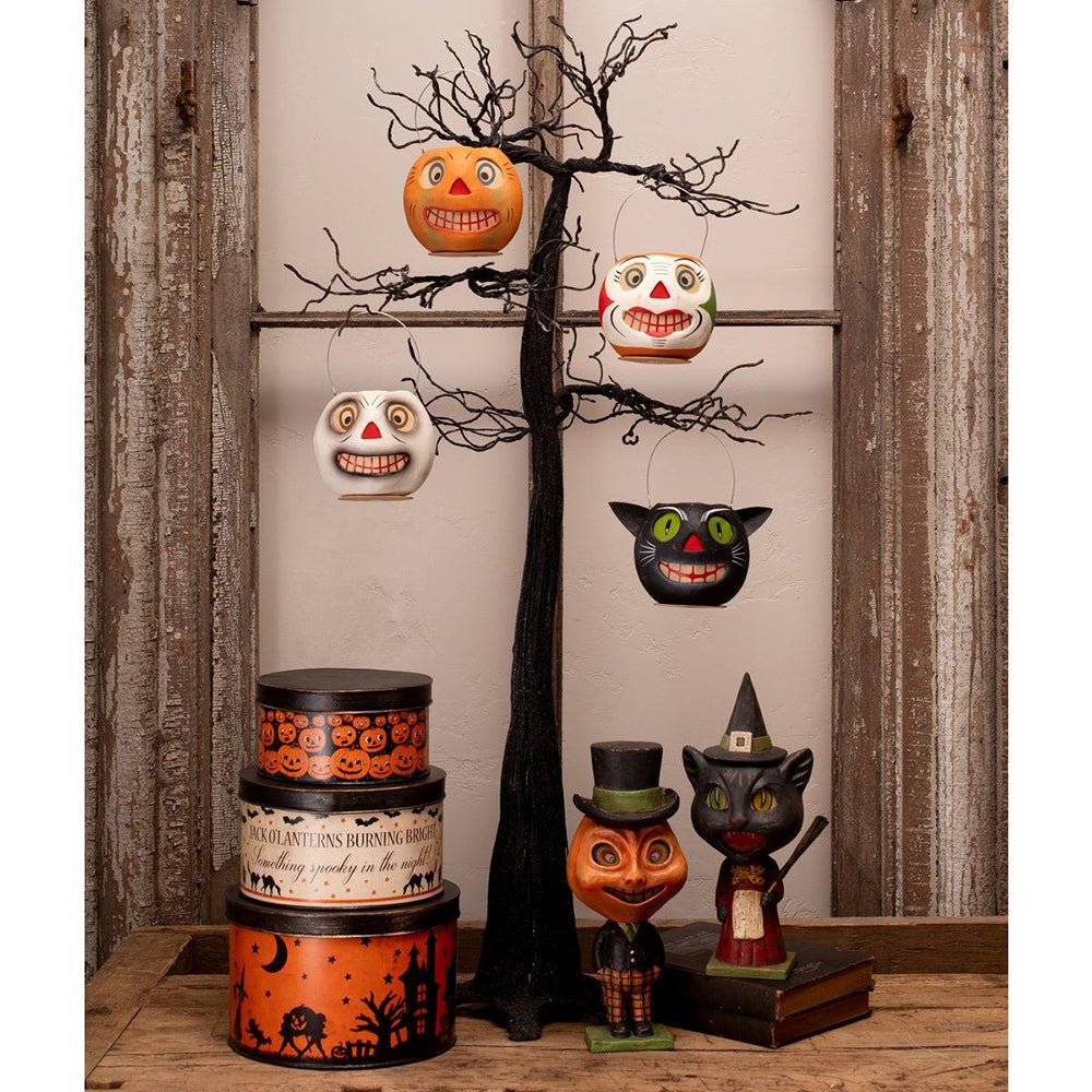 Halloween Vintage Tins Set/3 by Bethany Lowe Designs Seasonal & Holiday Decorations La Vie Bien Halloween Vintage Tins Set/3 by Bethany Lowe Designs