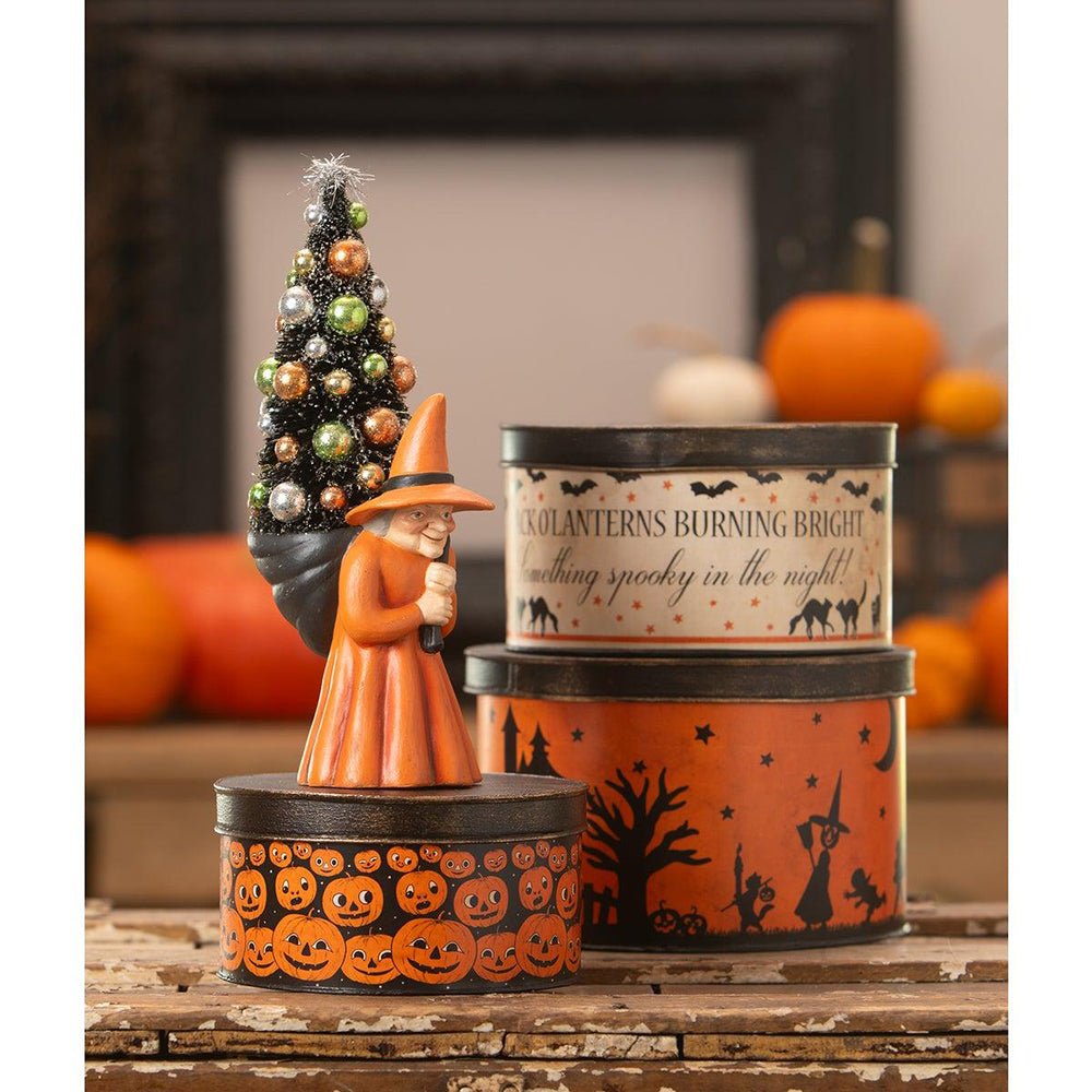 Halloween Vintage Tins Set/3 by Bethany Lowe Designs Seasonal & Holiday Decorations La Vie Bien Halloween Vintage Tins Set/3 by Bethany Lowe Designs