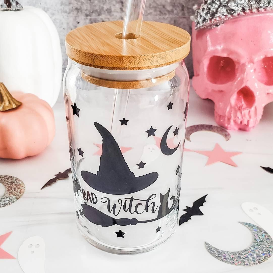 Halloween Vinyl Iced Coffee Cup Drinkware La Vie Bien Halloween Vinyl Iced Coffee Cup