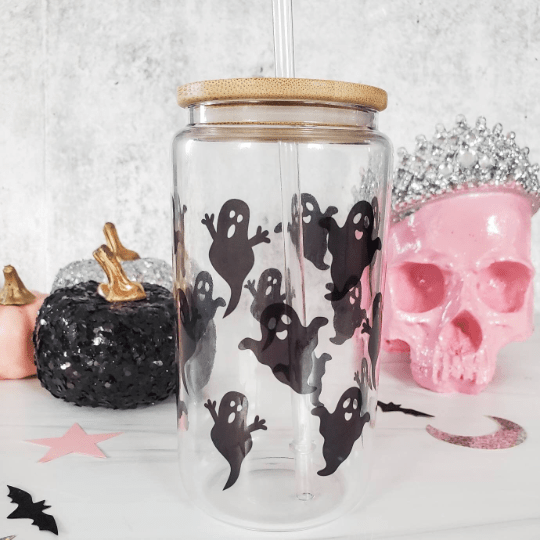 Halloween Vinyl Iced Coffee Cup Drinkware La Vie Bien Halloween Vinyl Iced Coffee Cup