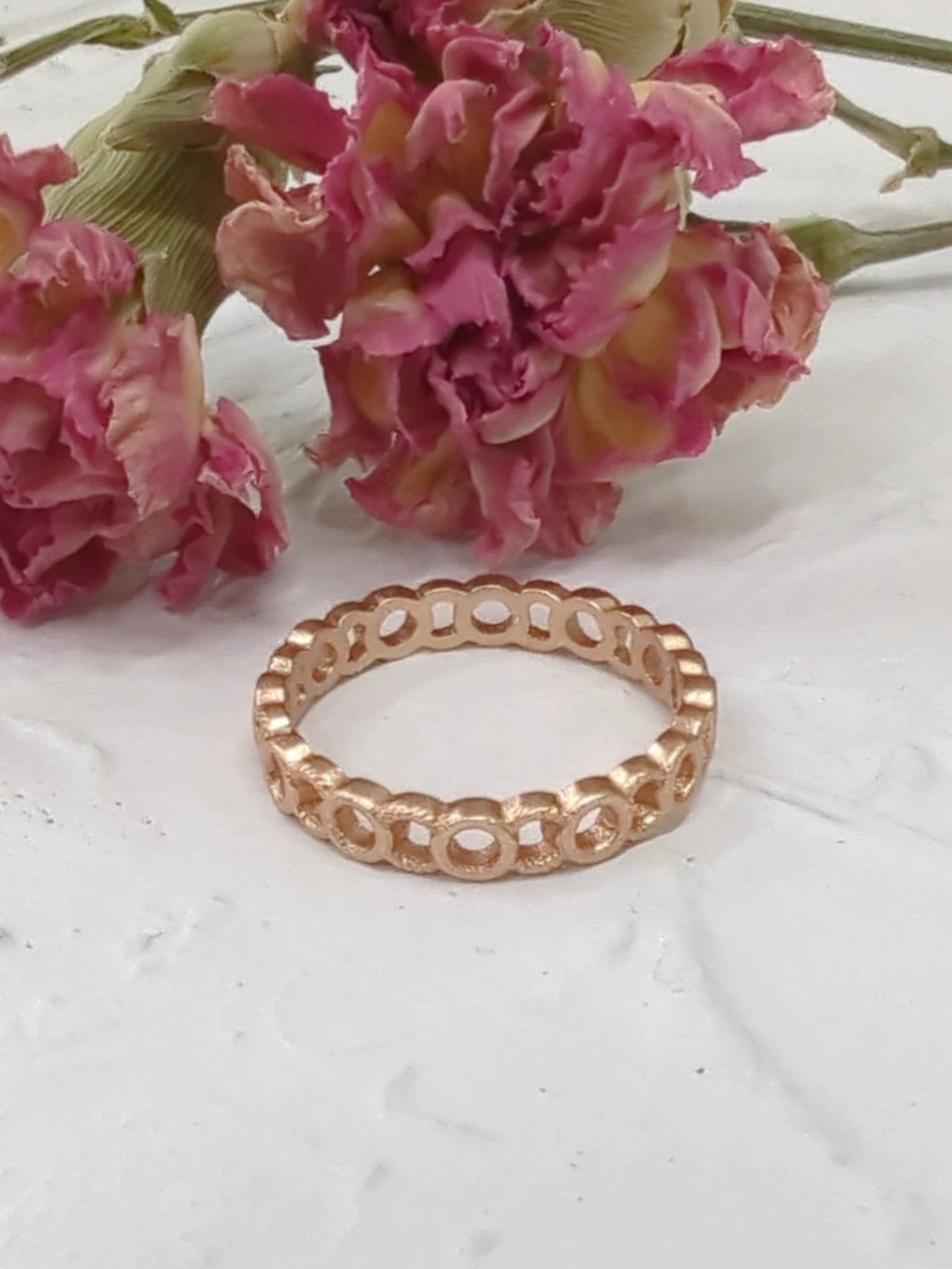 Halo Chain Band Ring by Ash & Rose