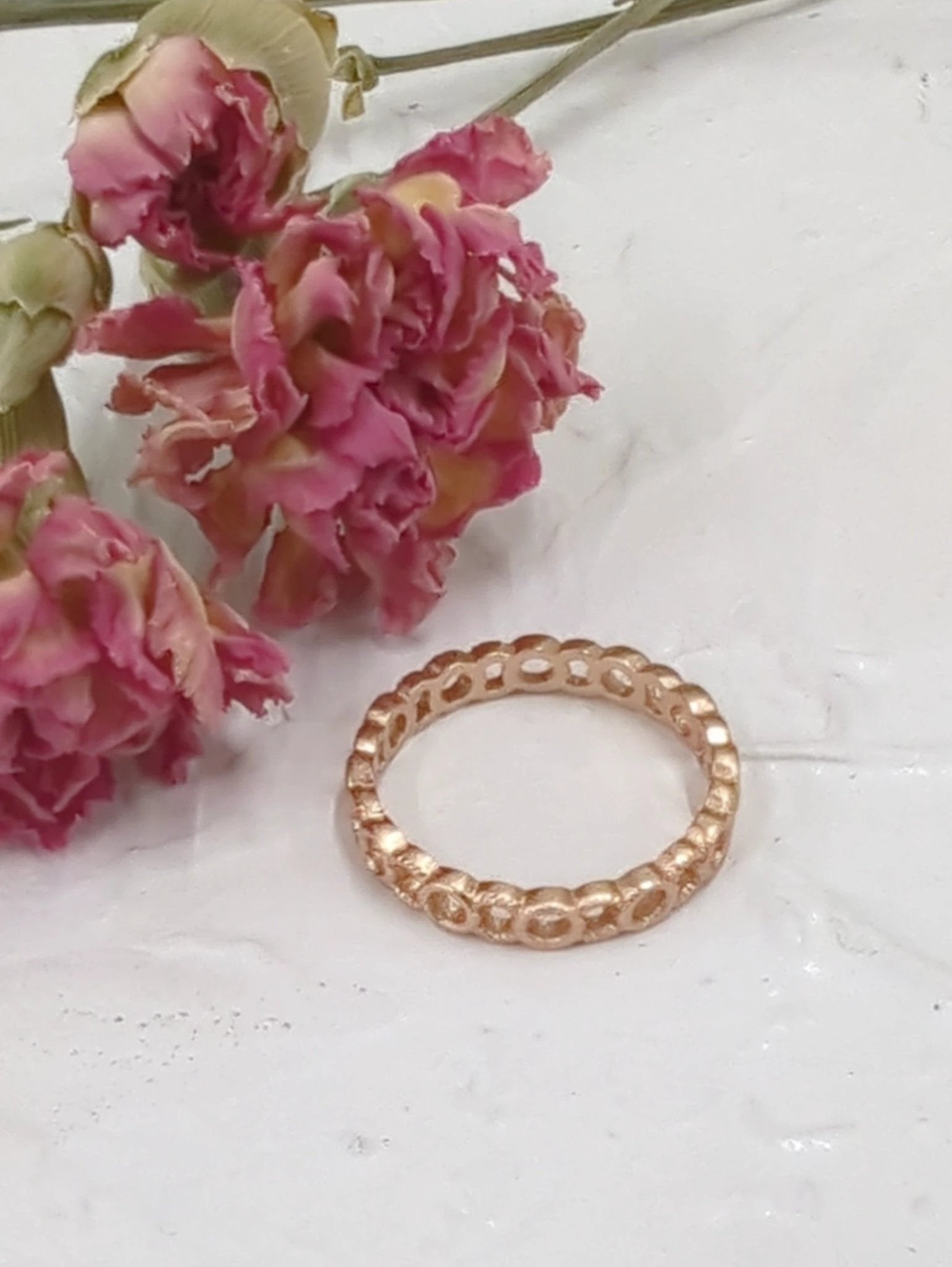 Halo Chain Band Ring by Ash & Rose