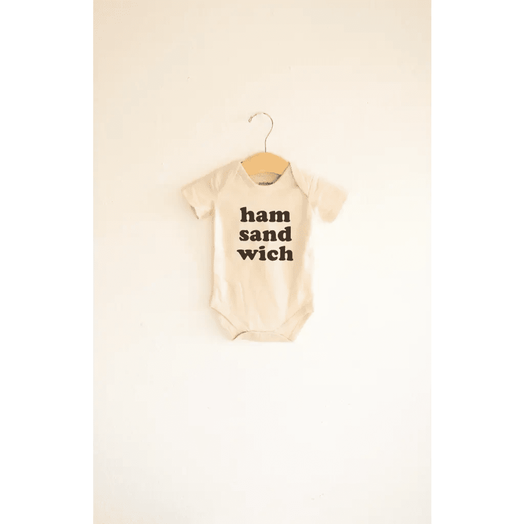 Ham Sandwich Organic Cotton Baby Onesie by Polished Prints