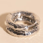 Hammered Chunky Rounded Huggie Hoop Earrings Chunky Rounded Huggie Hoops La Vie Bien Hammered Chunky Rounded Huggie Hoop Earrings