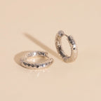 Hammered Chunky Rounded Huggie Hoop Earrings Chunky Rounded Huggie Hoops La Vie Bien Hammered Chunky Rounded Huggie Hoop Earrings