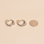 Hammered Chunky Rounded Huggie Hoop Earrings Chunky Rounded Huggie Hoops La Vie Bien Hammered Chunky Rounded Huggie Hoop Earrings