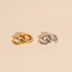 Hammered Chunky Rounded Huggie Hoop Earrings Chunky Rounded Huggie Hoops La Vie Bien Hammered Chunky Rounded Huggie Hoop Earrings