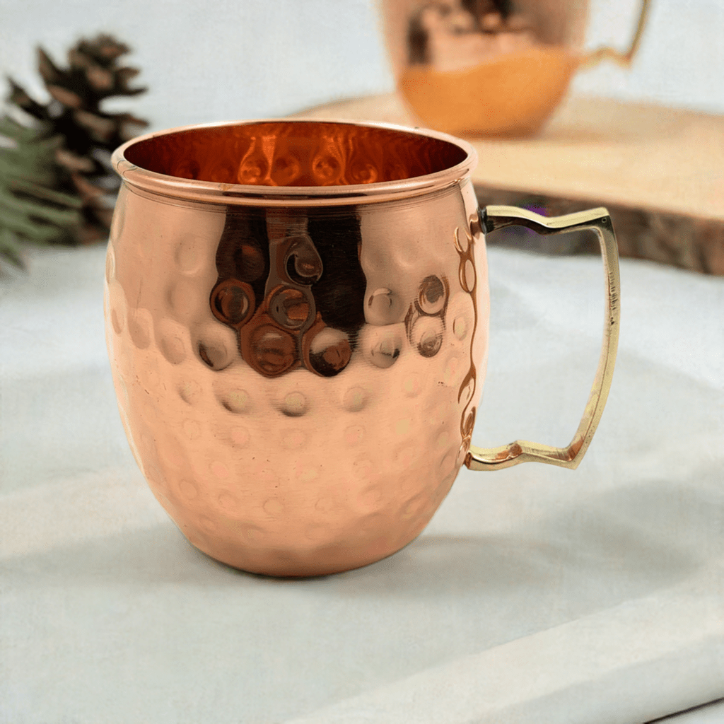 Hammered Moscow Mule Mugs, Set of 2 Dining Decor La Vie Bien Hammered Moscow Mule Mugs, Set of 2