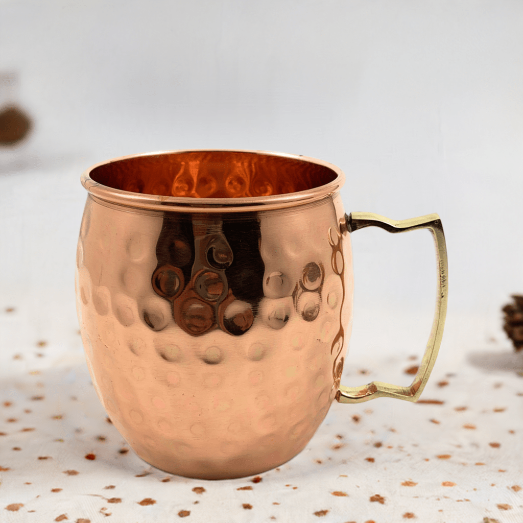 Hammered Moscow Mule Mugs, Set of 2 Dining Decor La Vie Bien Hammered Moscow Mule Mugs, Set of 2