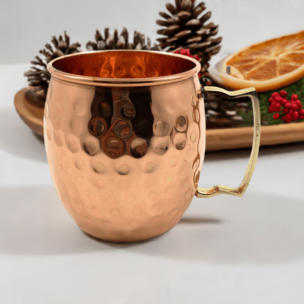 Hammered Moscow Mule Mugs, Set of 2 Dining Decor La Vie Bien Hammered Moscow Mule Mugs, Set of 2