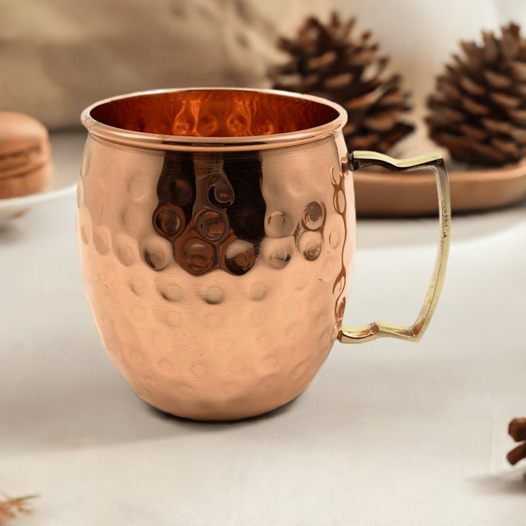 Hammered Moscow Mule Mugs, Set of 2 Dining Decor La Vie Bien Hammered Moscow Mule Mugs, Set of 2