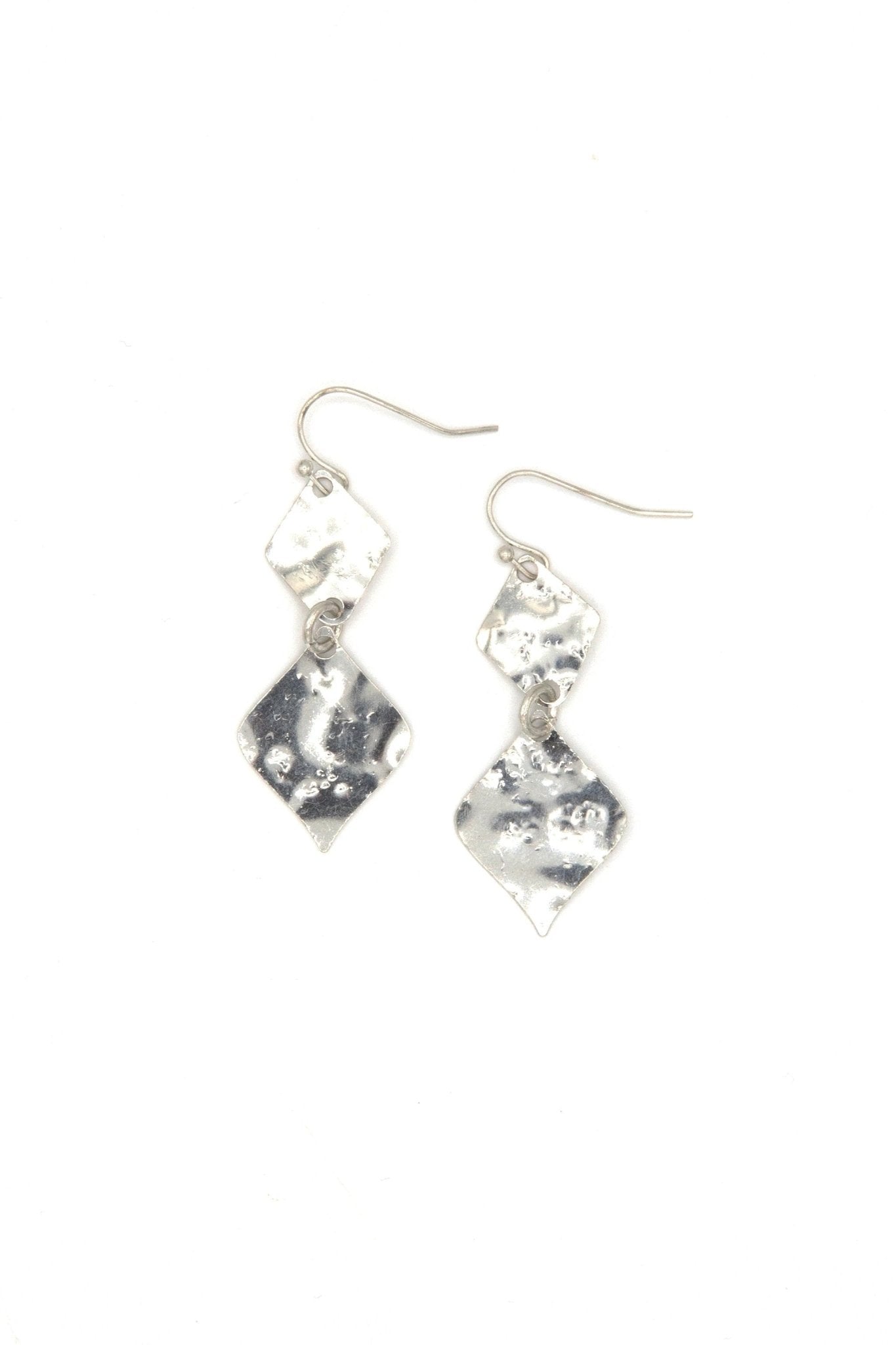 Hammered Rhombus Earrings