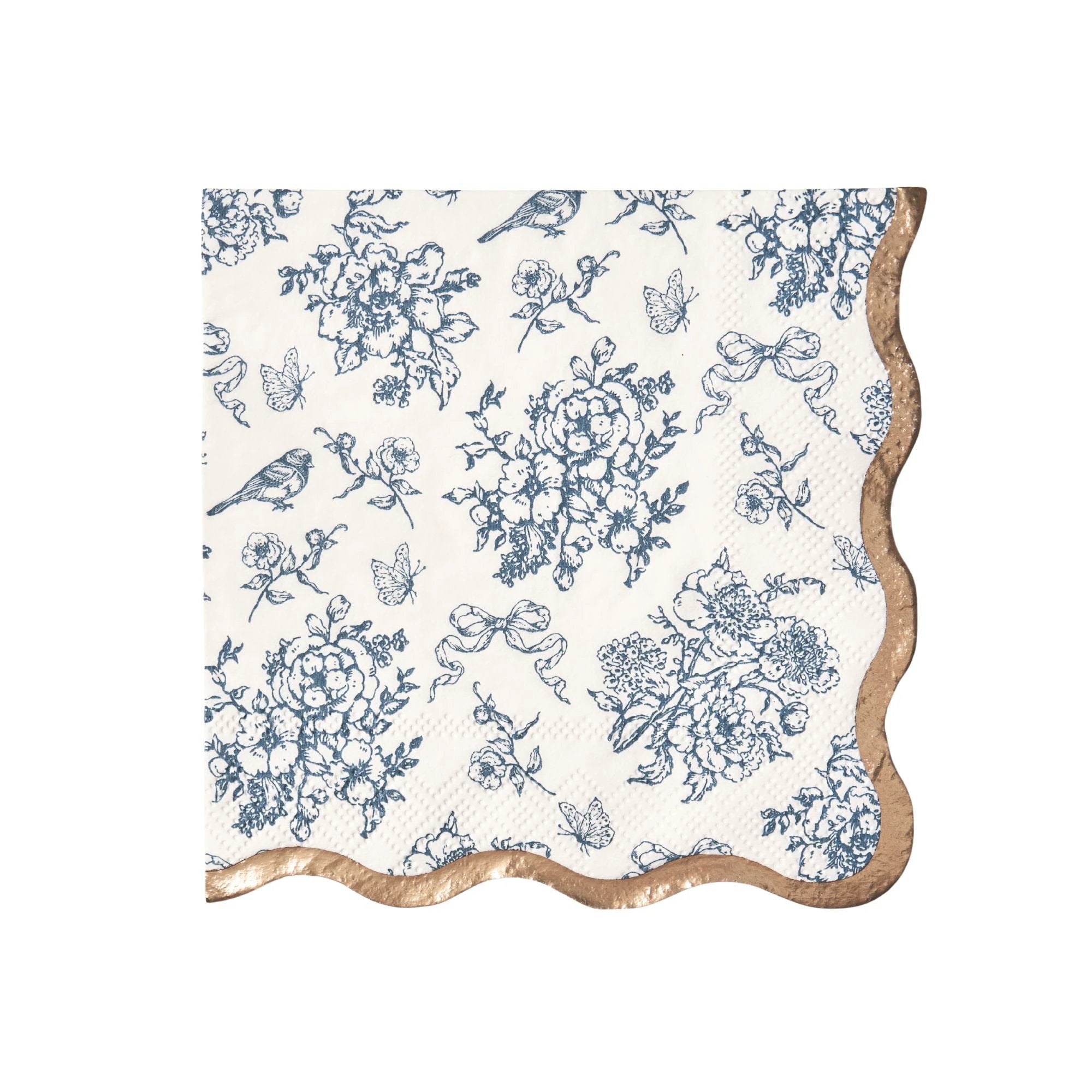 Hamptons Toile & Stripe Cocktail Napkins by Harlow & Grey