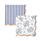 Hamptons Toile & Stripe Cocktail Napkins by Harlow & Grey