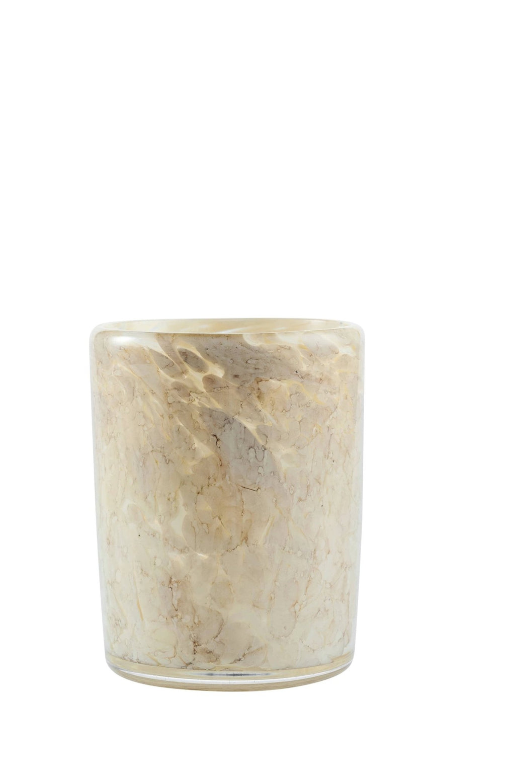 Hand Blown Glass Tumbler: Brown Marble by Ethical Trade Co
