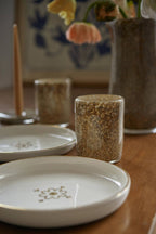 Hand Blown Glass Tumbler: Brown Marble by Ethical Trade Co