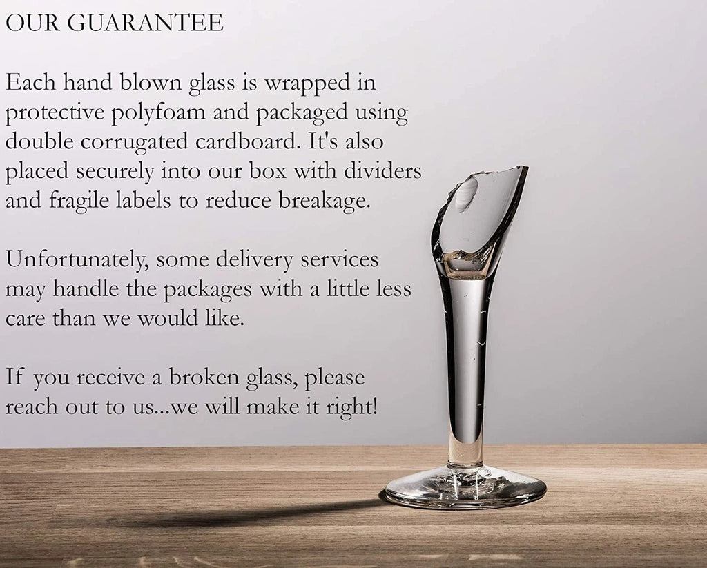Hand Blown Mexican Drinking Glasses – Set of 6 Glasses with an Aqua Spiral Design (14 oz each) … by Dos Sueños