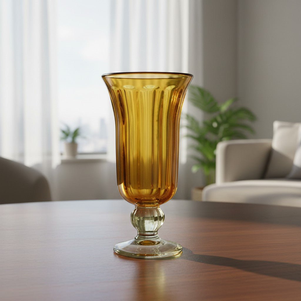 Hand-Blown Mexican Sundae Glass | Amber Rustic Design Mexican Sundae Glass La Vie Bien Hand-Blown Mexican Sundae Glass | Amber Rustic Design