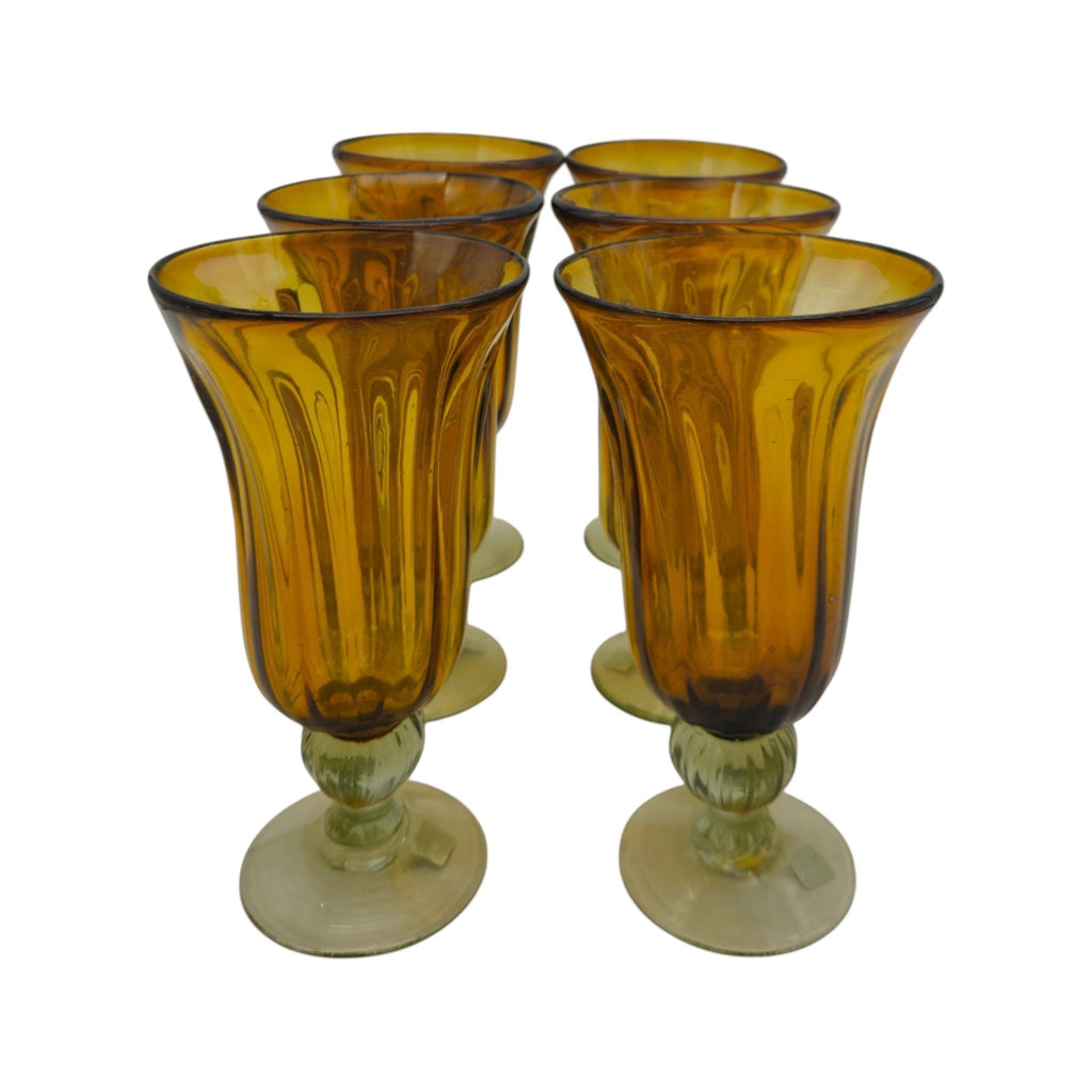 Hand-Blown Mexican Sundae Glass | Amber Rustic Design Mexican Sundae Glass La Vie Bien Hand-Blown Mexican Sundae Glass | Amber Rustic Design