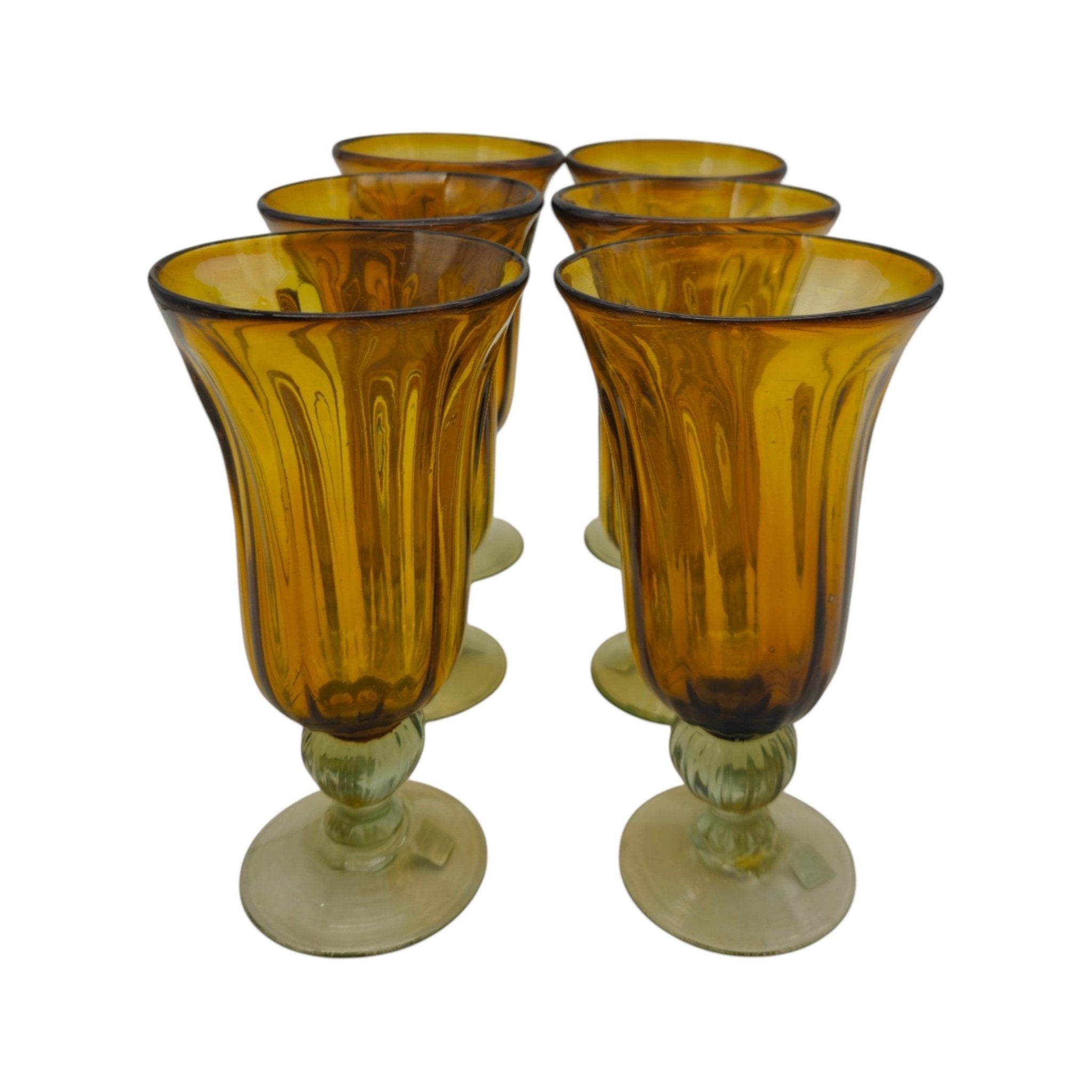 Hand-Blown Mexican Sundae Glass | Amber Rustic Design Mexican Sundae Glass La Vie Bien Hand-Blown Mexican Sundae Glass | Amber Rustic Design