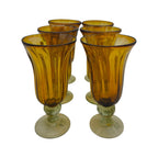 Hand-Blown Mexican Sundae Glass | Amber Rustic Design