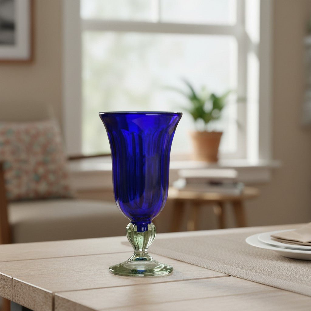 Hand-Blown Mexican Sundae Glass | Cobalt Blue Elegance Mexican Sundae Glass La Vie Bien Hand-Blown Mexican Sundae Glass | Cobalt Blue Elegance