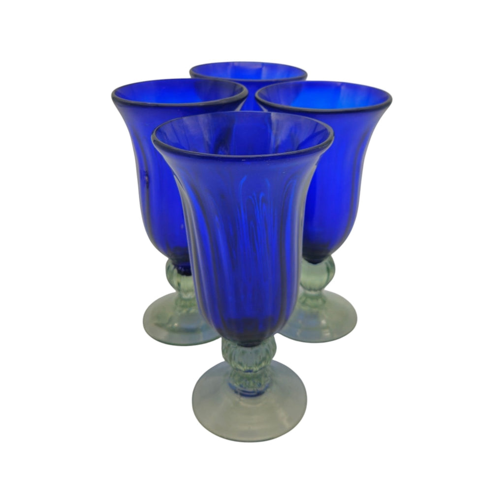 Hand-Blown Mexican Sundae Glass | Cobalt Blue Elegance Mexican Sundae Glass La Vie Bien Hand-Blown Mexican Sundae Glass | Cobalt Blue Elegance