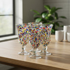 Hand-Blown Mexican Sundae Glass | Confetti Rock Design
