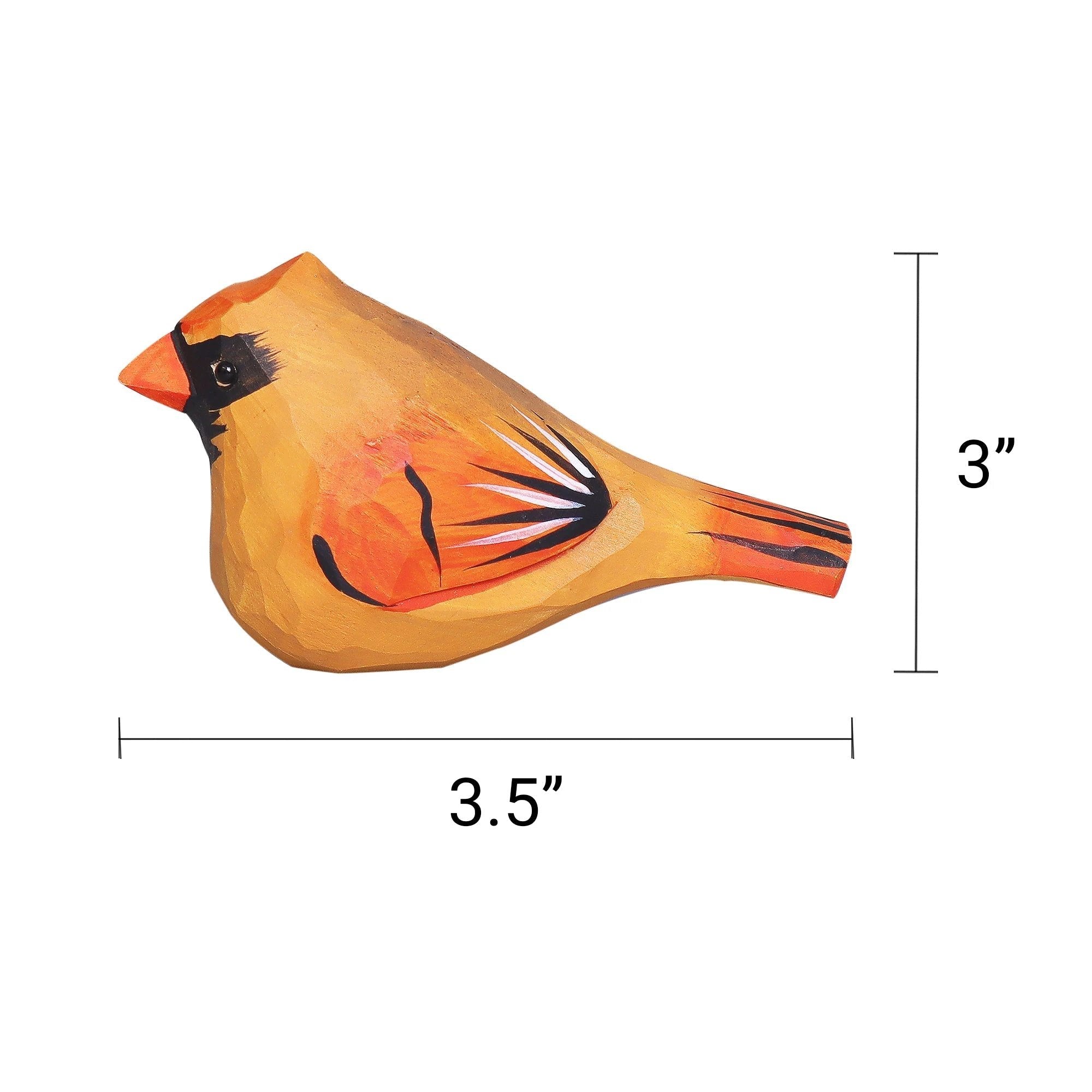 Hand Carved Cardinal Bird, Unique Gift for Loved Ones by Kitsville