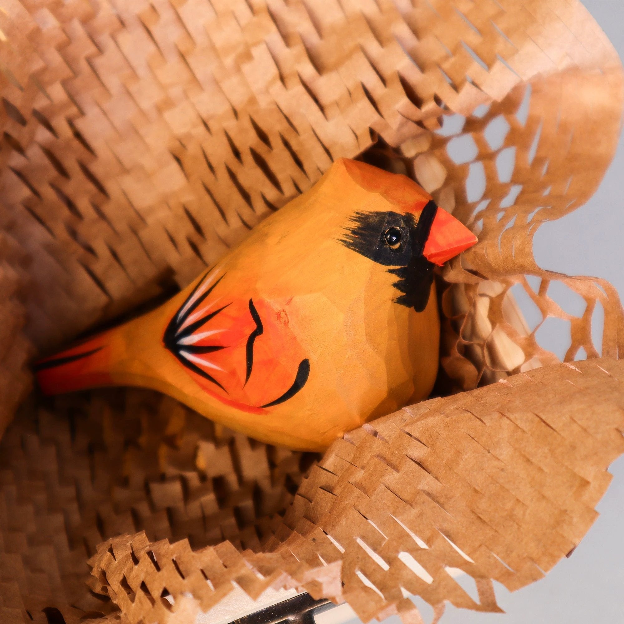 Hand Carved Cardinal Bird, Unique Gift for Loved Ones by Kitsville