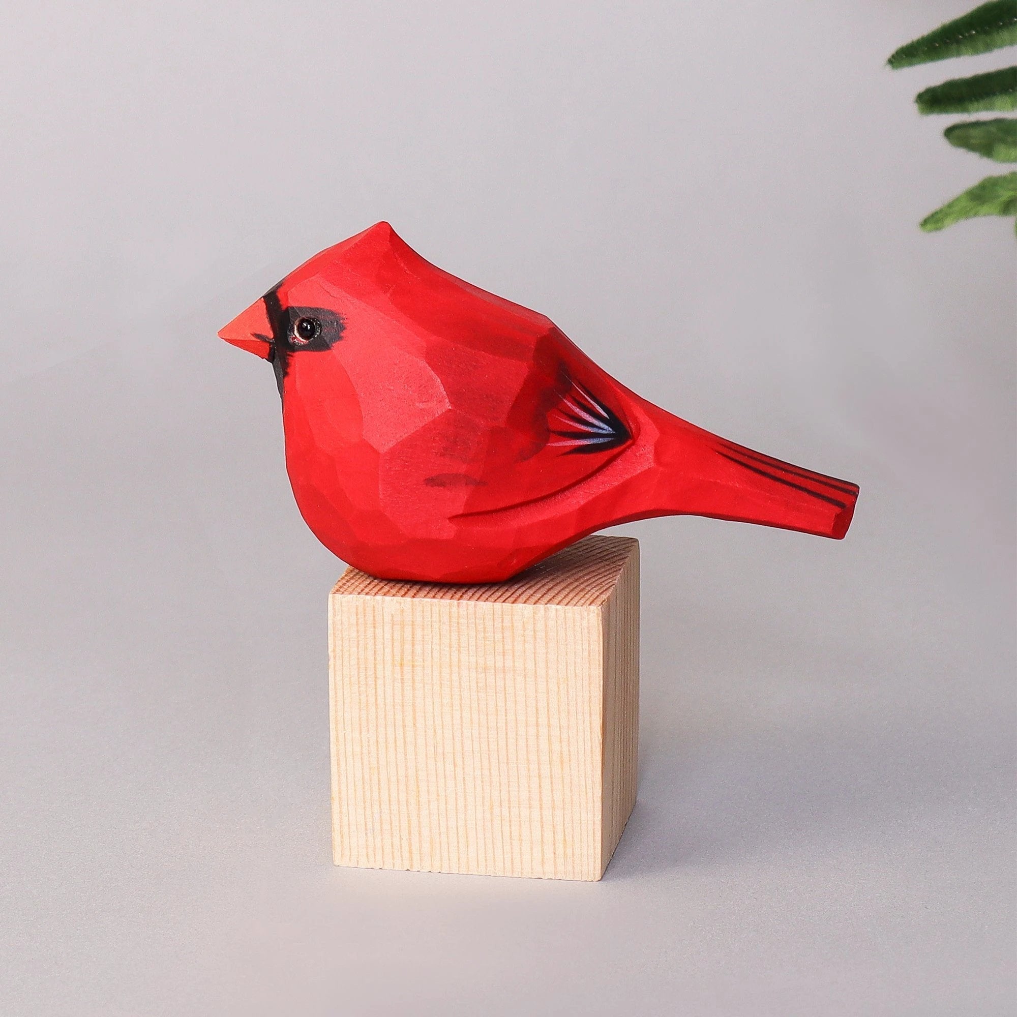 Hand Carved Cardinal Bird, Unique Gift for Loved Ones by Kitsville