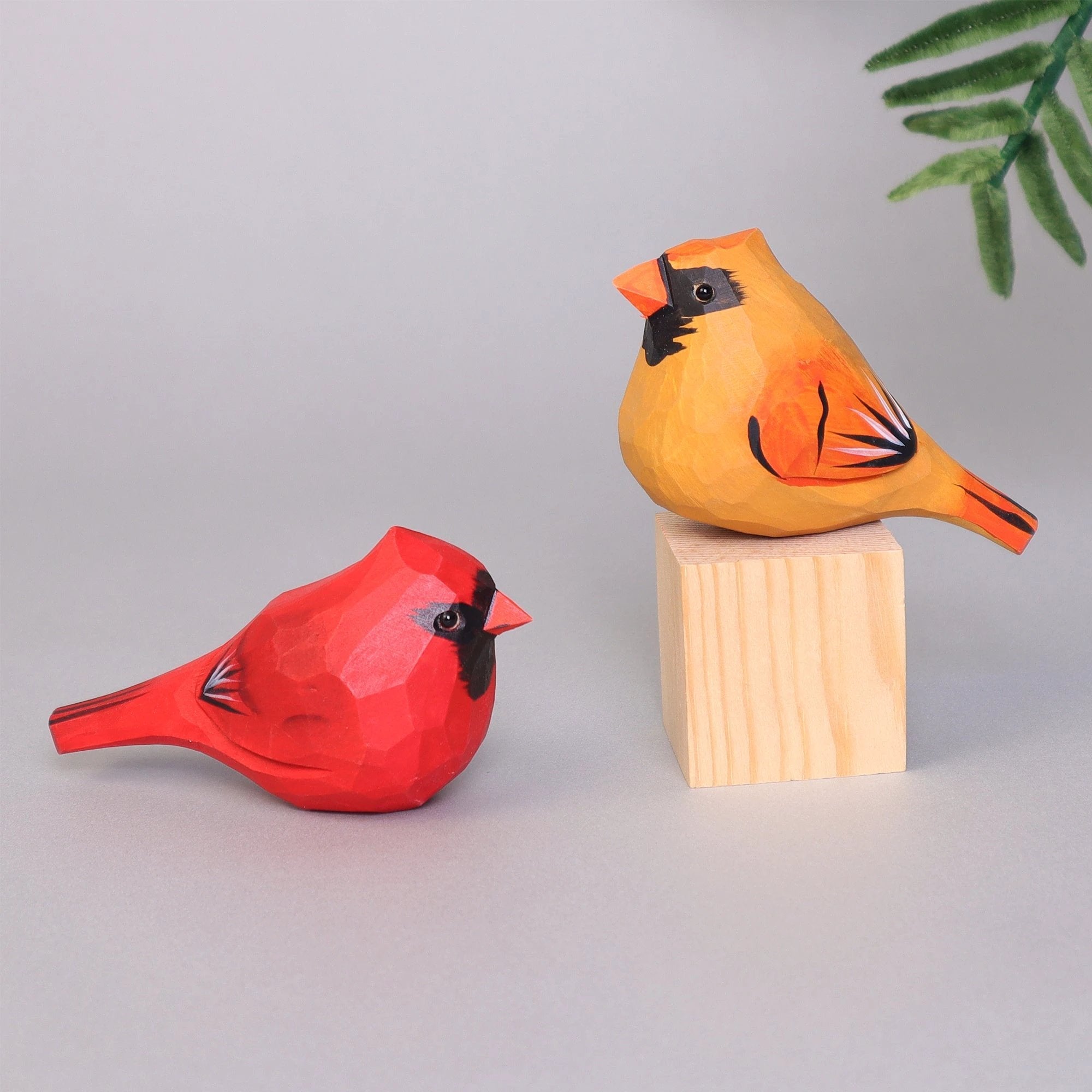 Hand Carved Cardinal Bird, Unique Gift for Loved Ones by Kitsville