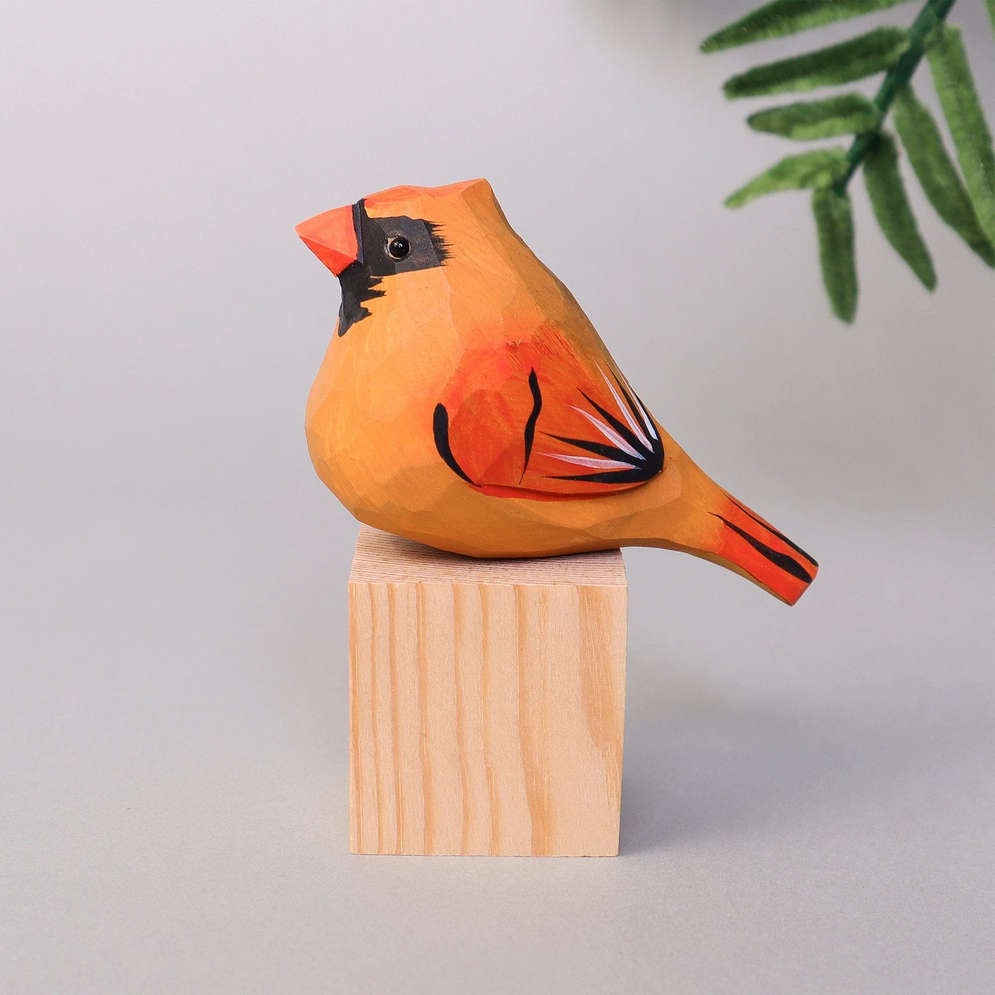 Hand Carved Cardinal Bird, Unique Gift for Loved Ones by Kitsville